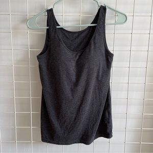 Uniqlo dark grey heat tech tank